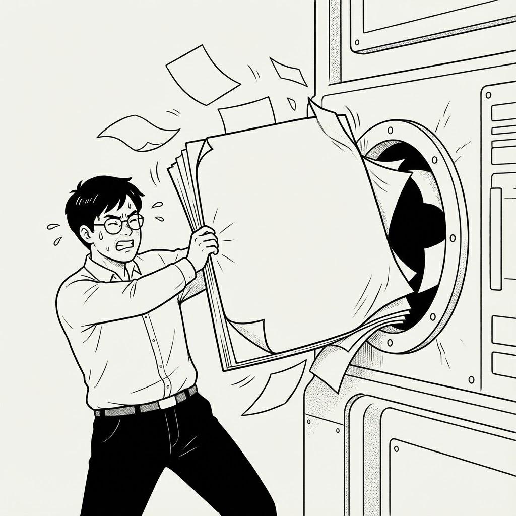 Illustration of trying to force a square template into a round need